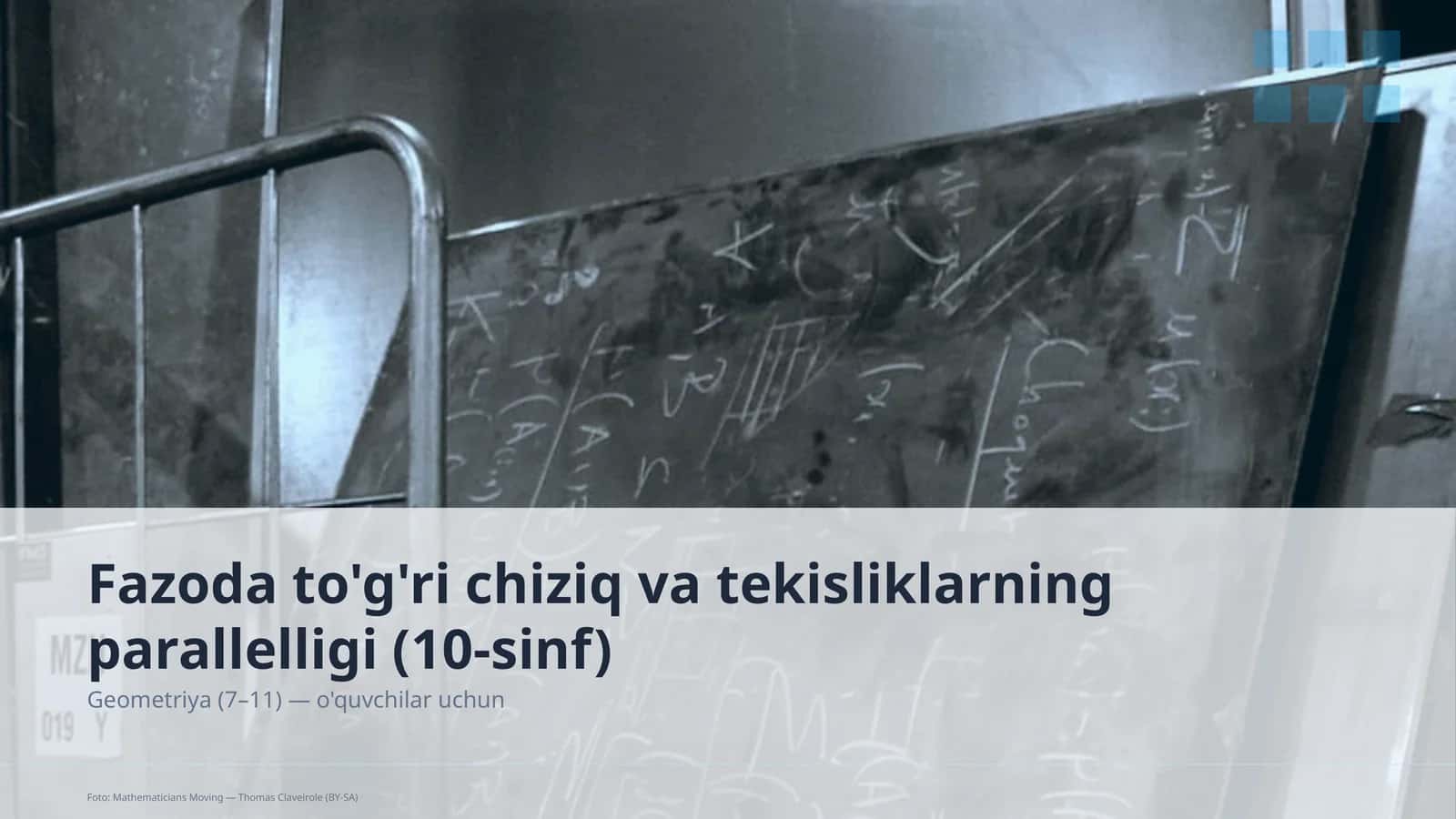 Fazoda to'g'ri chiziq va tekisliklarning parallelligi (10-sinf) 1