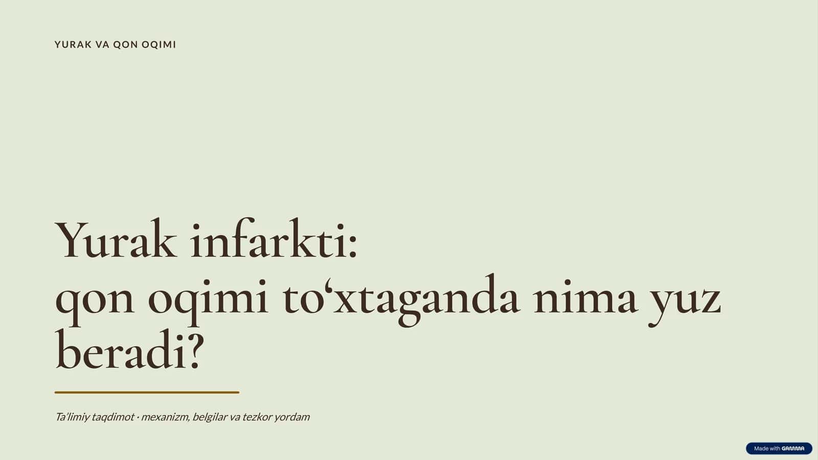 YURAK VA QON OQIMI 1