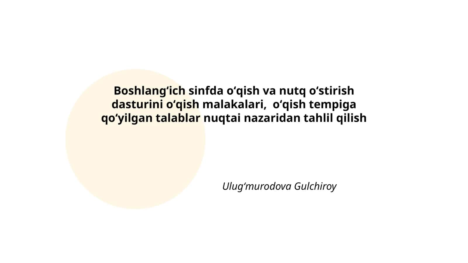 Boshlangʻich sinfda oʻqish va nutq oʻstirish dasturi 1