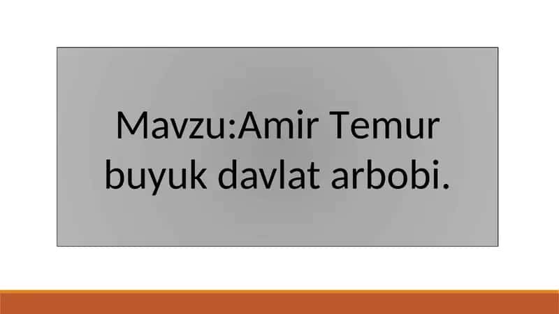 Amir Temur 1