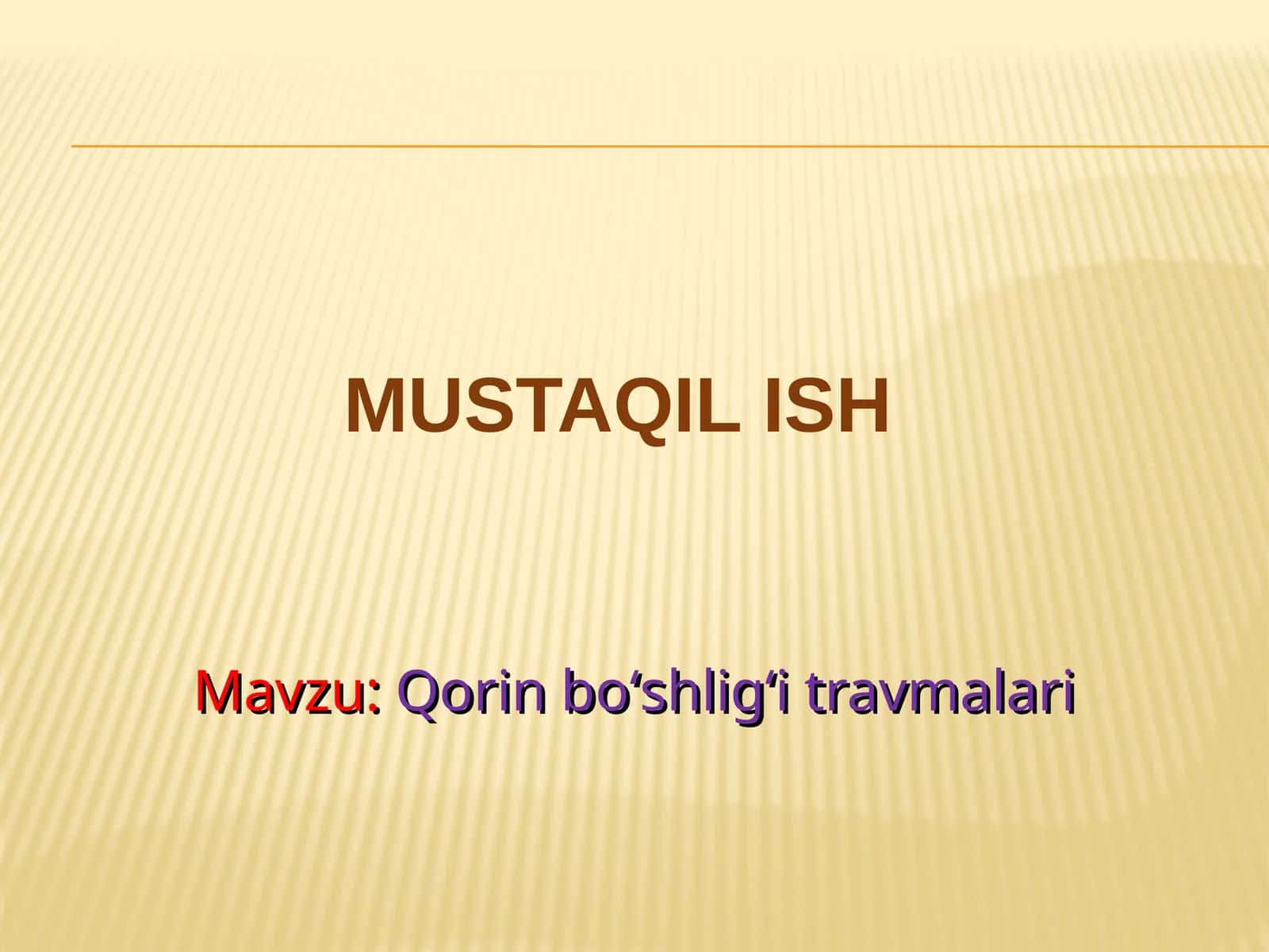 Qori nboʻshligʻi travmalari 1