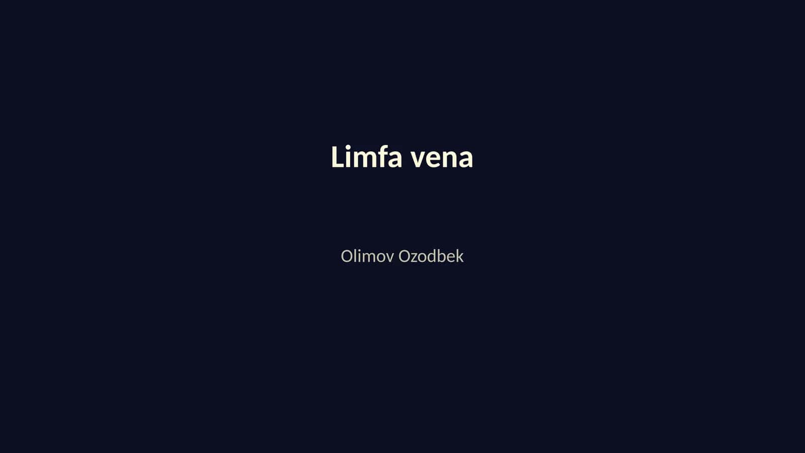 Limfa vena 1