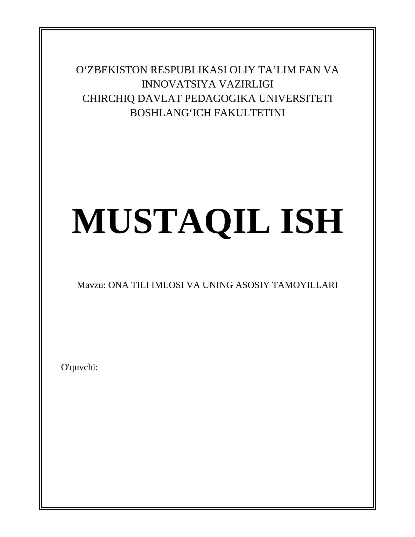 ONA TILI IMLOSI VA UNING ASOSIY TAMOYILLARI 1