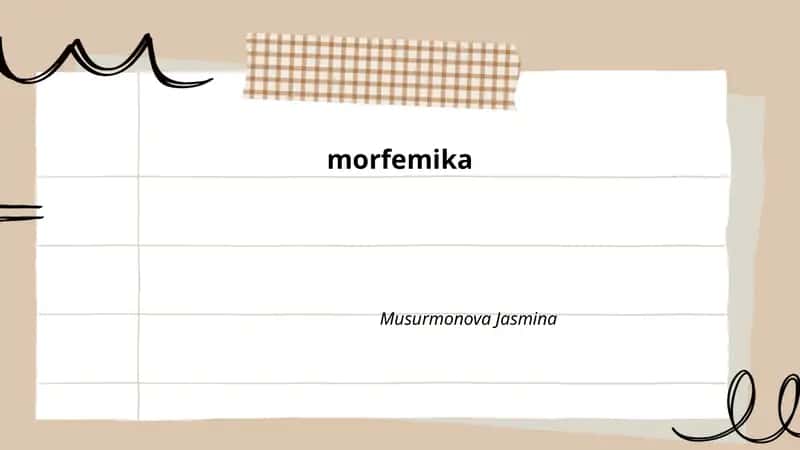 Morfemika 1