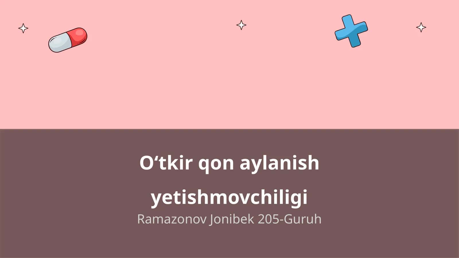 Oʻtkir qon aylanish yetishmovchiligi 1