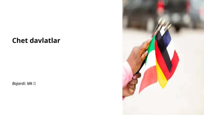 Chet davlatlar tarixi va madaniyati 1