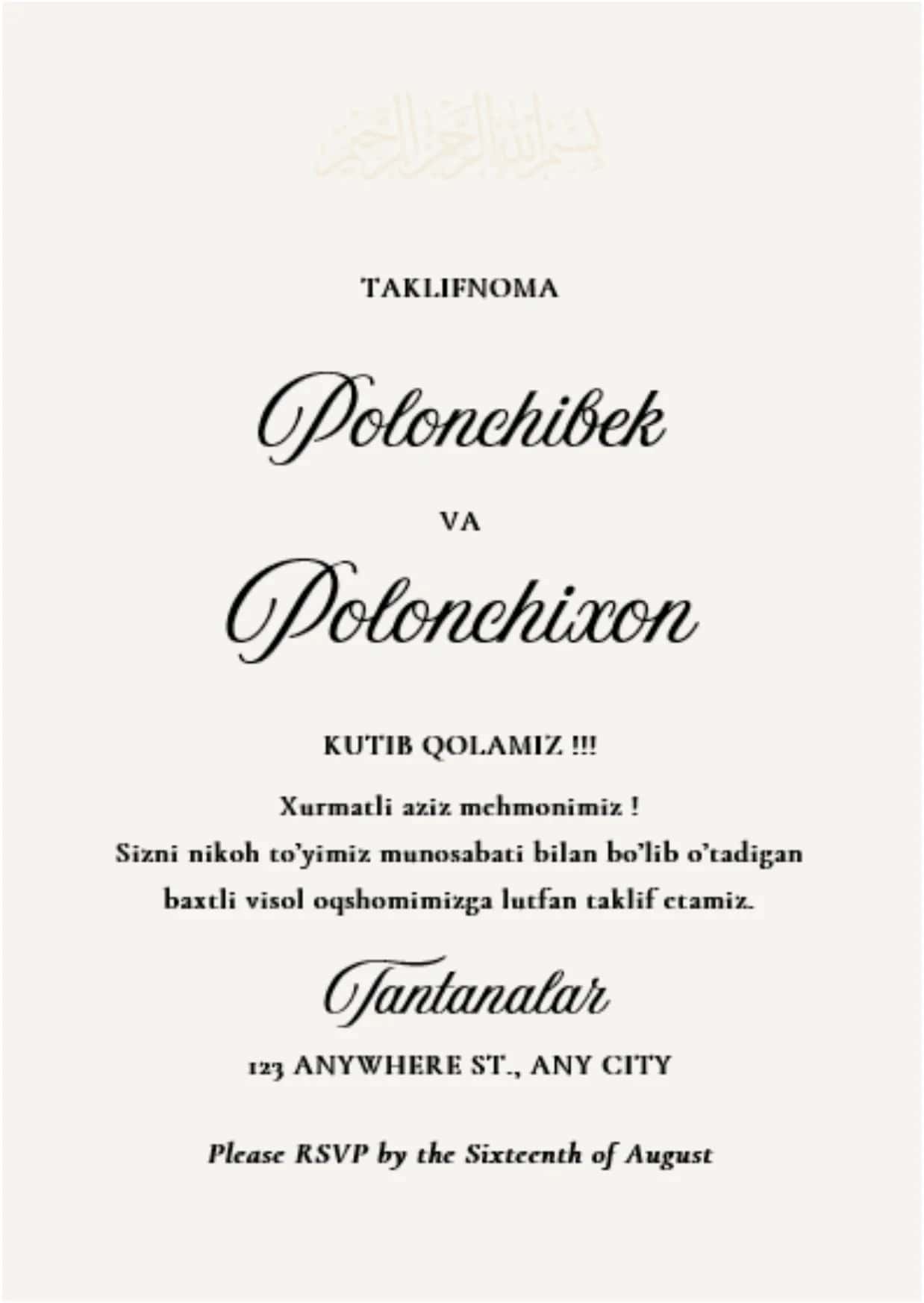 Taklifnoma tahrirlanadigan 1