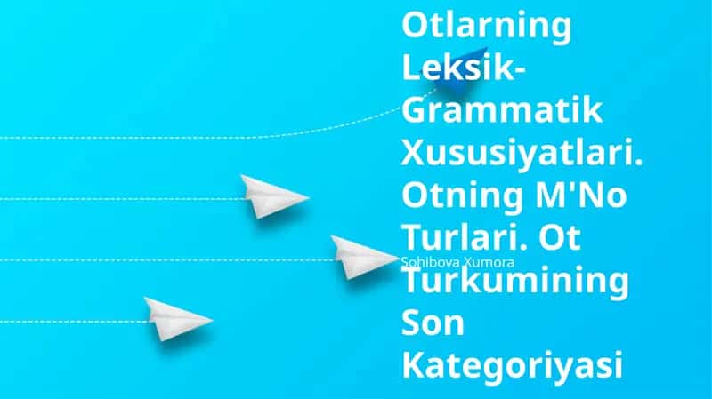 Otlarning Leksik-Grammatik Xususiyatlari 1