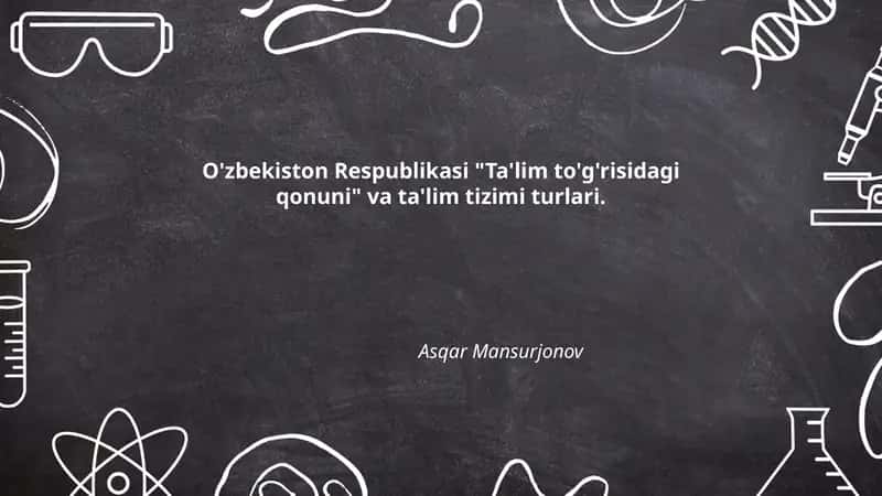 Ta'lim to'g'risidagi qonuni 1