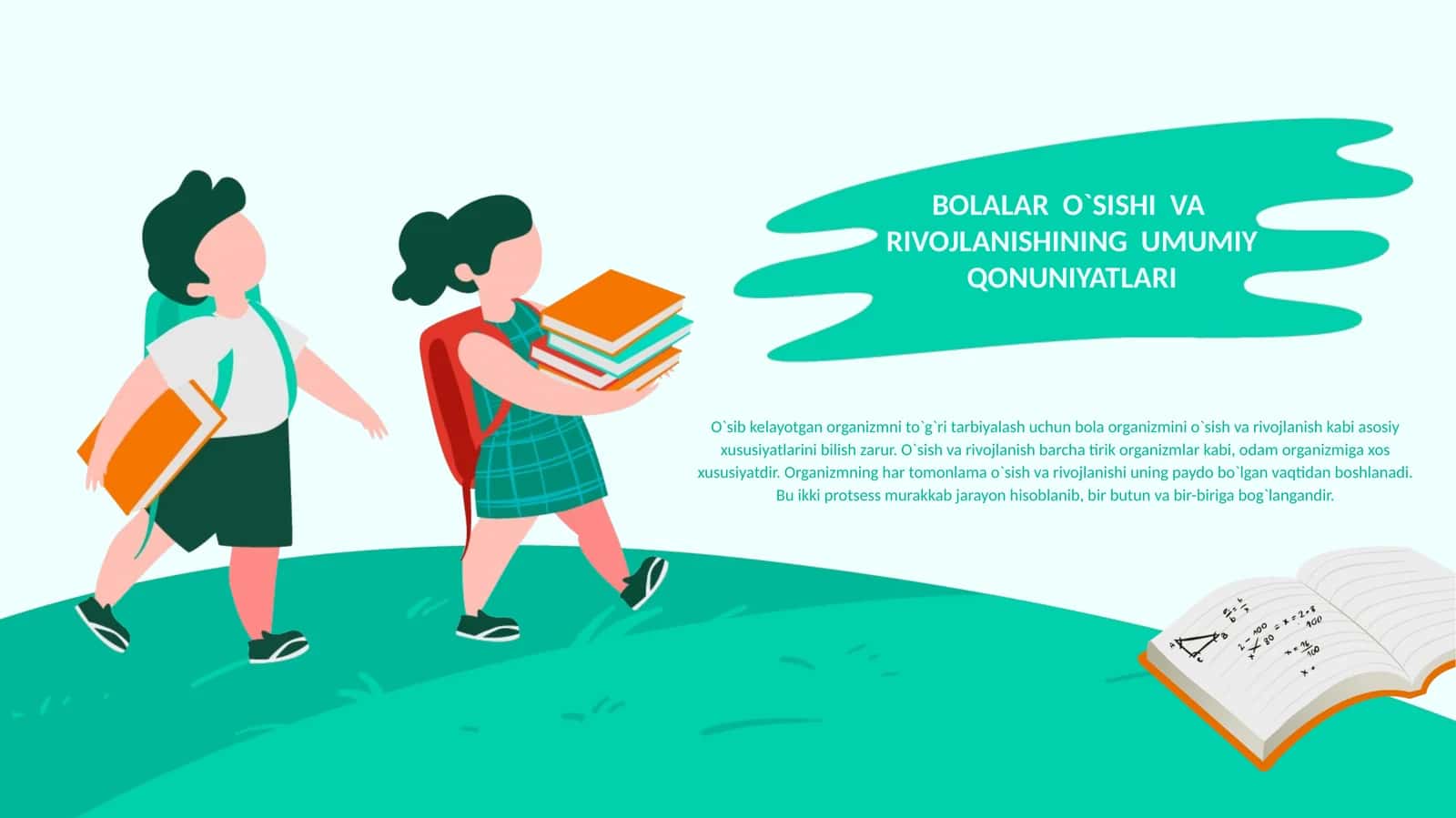 BOLALAR O`SISHI VA RIVOJLANISHINING UMUMIY QONUNIYATLARI 1