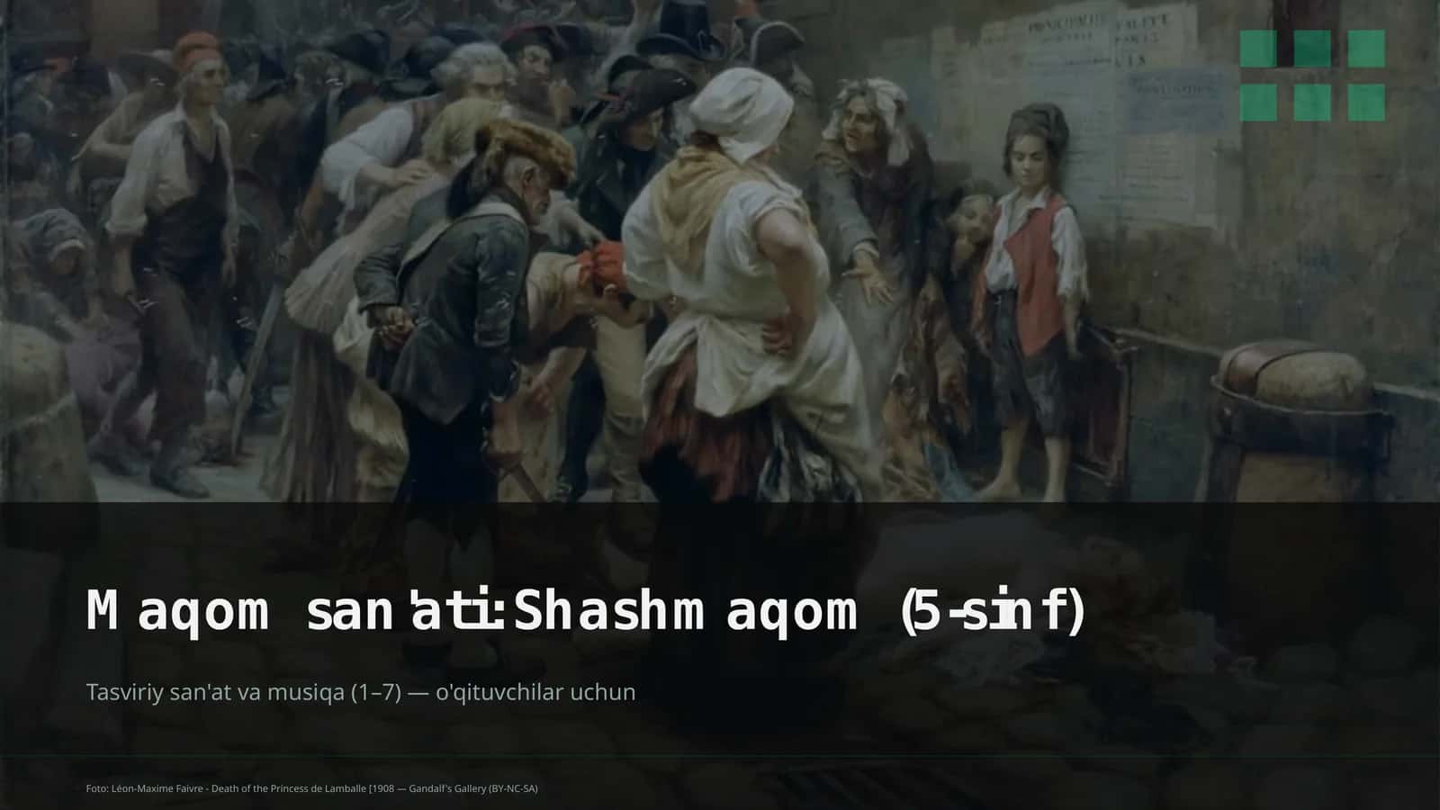 Maqom san'ati: Shashmaqom (5-sinf) 1
