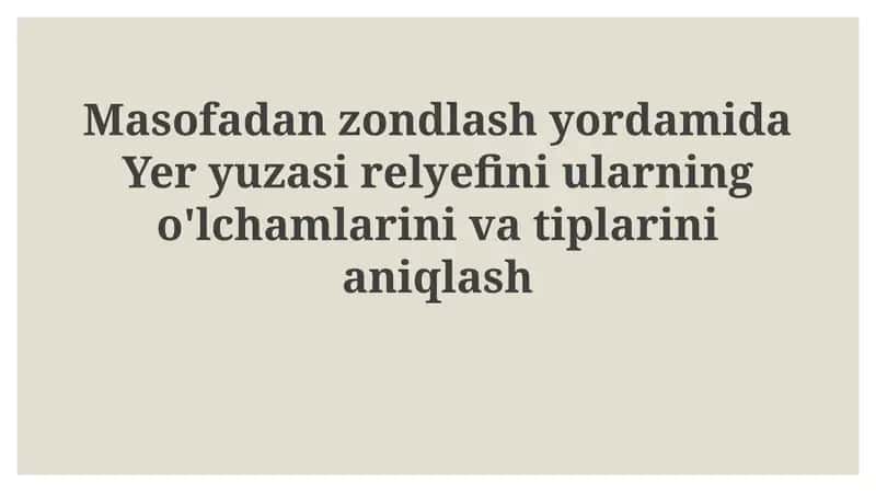 Masofadanzondlash 1