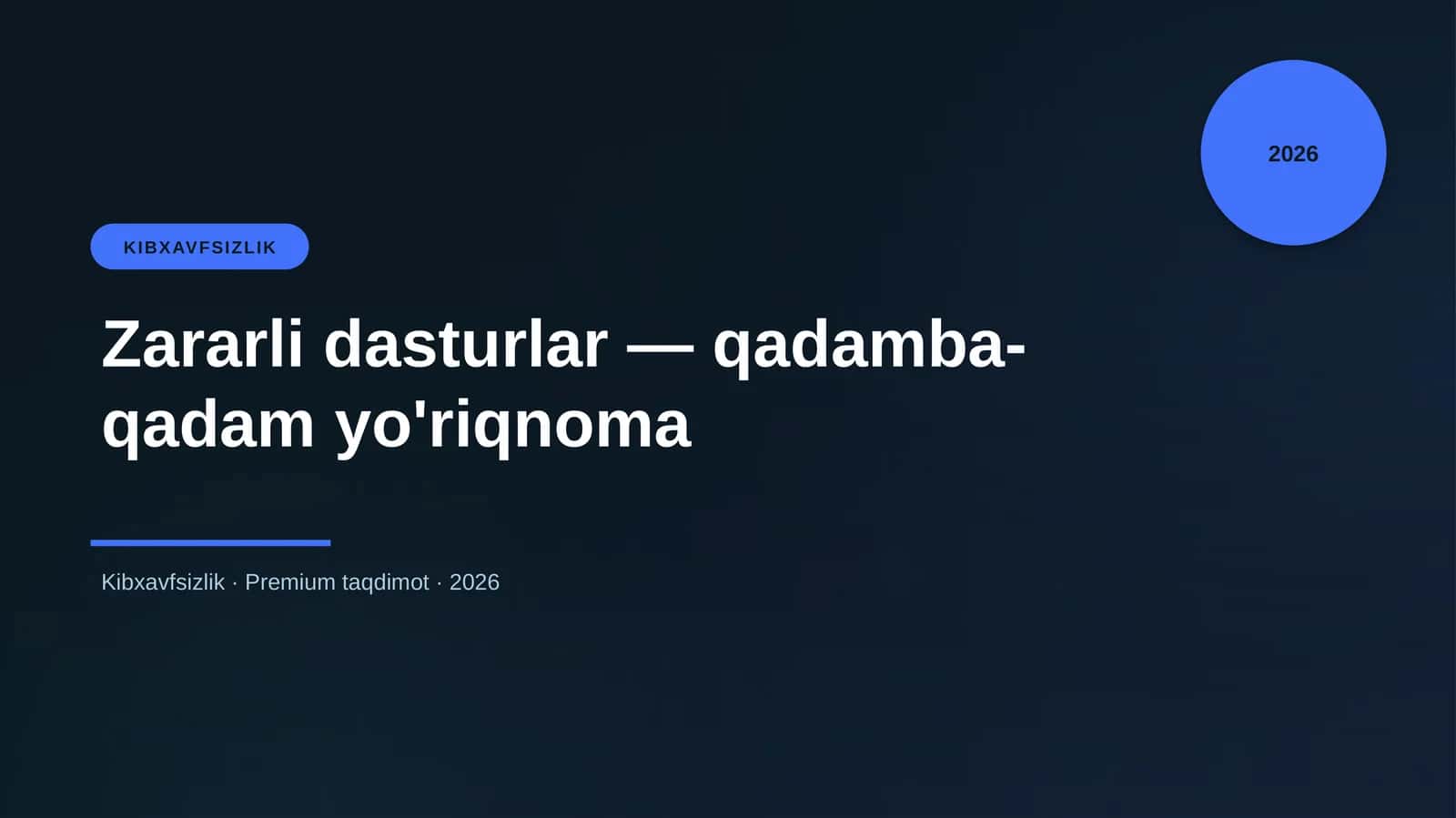 Zararli dasturlar — qadamba-qadam yo'riqnoma 1