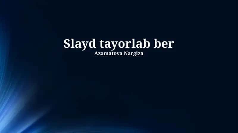 Samarali Slayd Dizayni 1