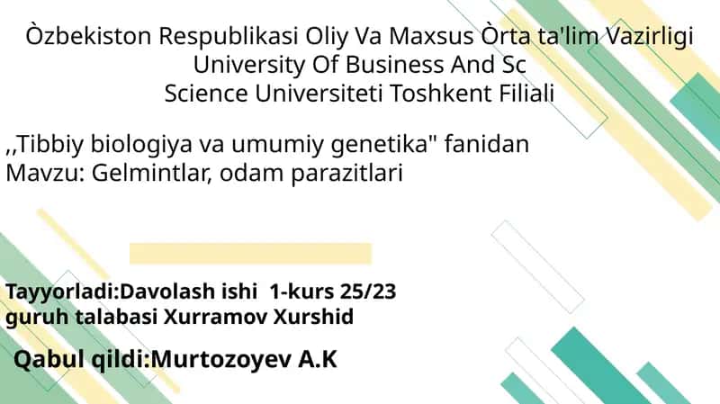 Tibbiybiologiyavaumumiygenetika 1