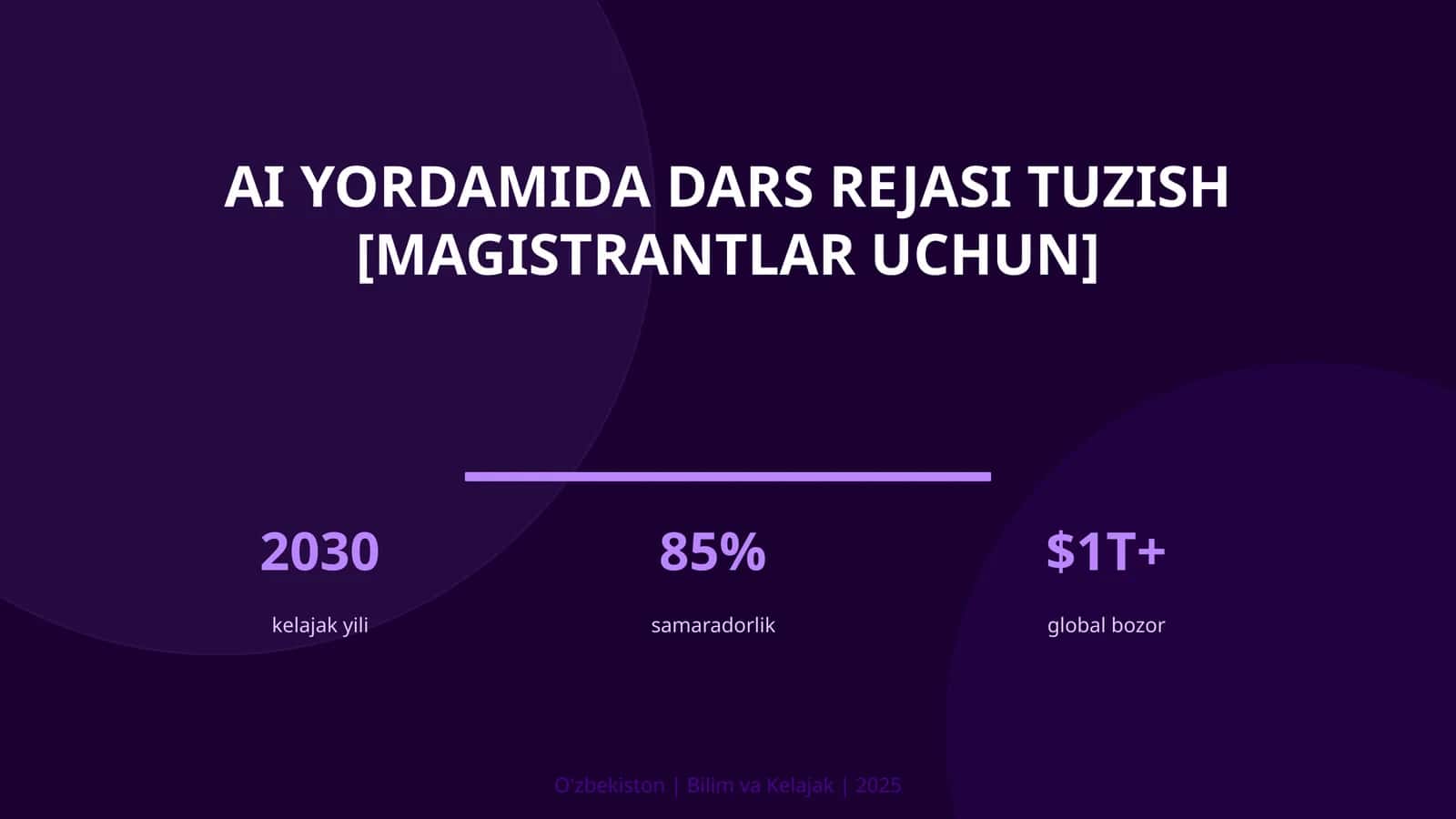 AI yordamida dars rejasi tuzish [magistrantlar uchun] 1