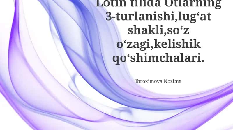 3-turkum otlar: Kirish 1