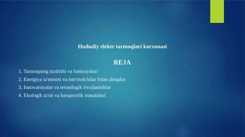 Hududiy elektr tarmoqlari korxonasi 1