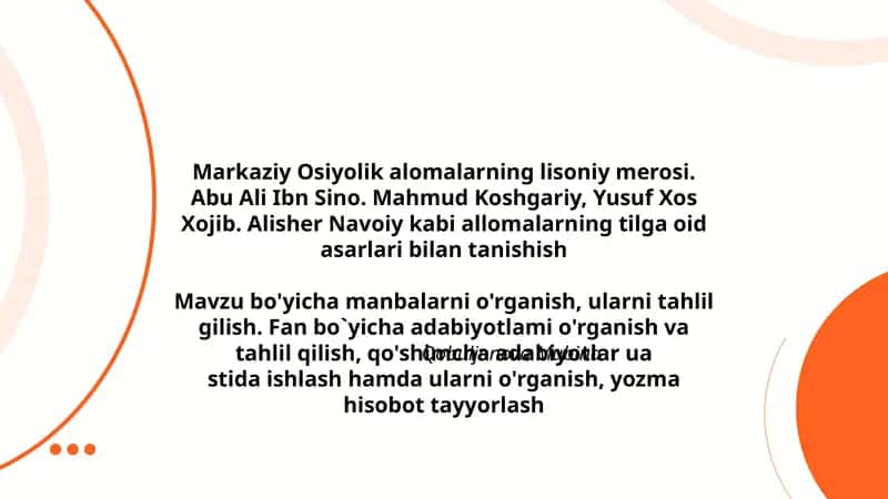 Markaziy Osiyolik alomalarning lisoniy merosi 1