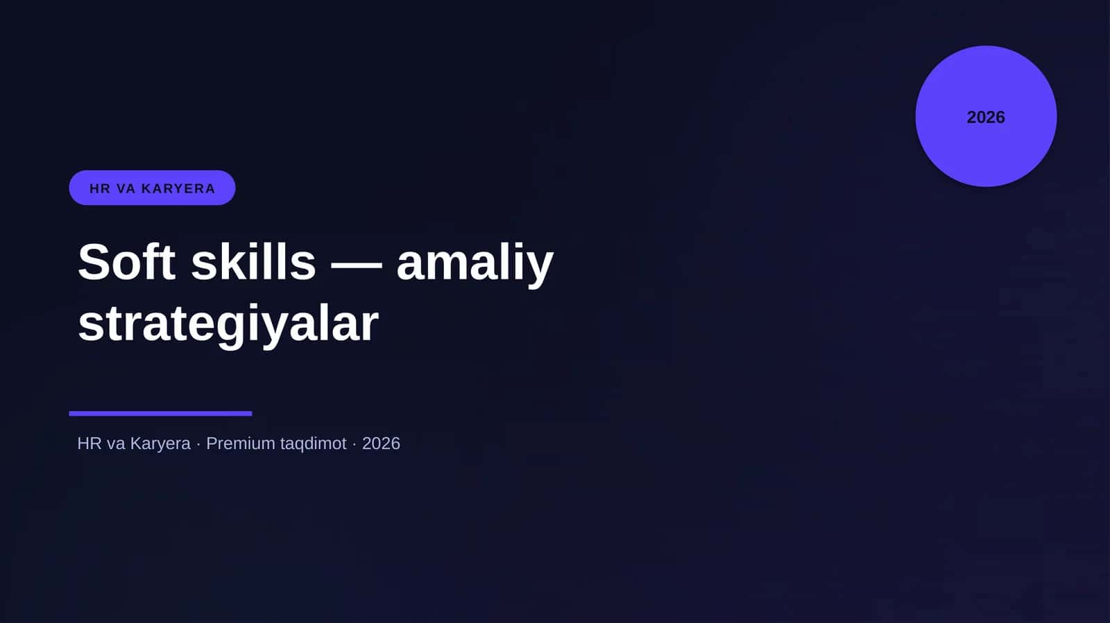 Soft skills — amaliy strategiyalar 1