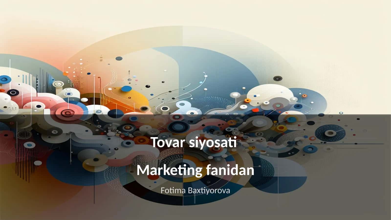 Tovar siyosati 1