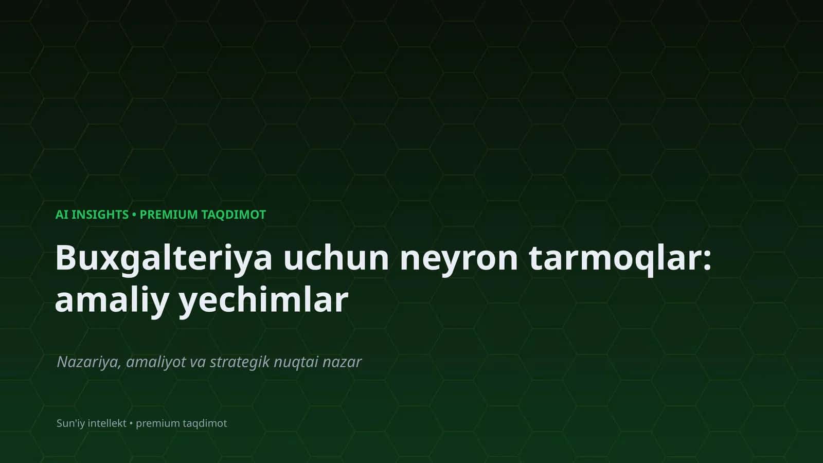 Neiron tarmoqlar 1