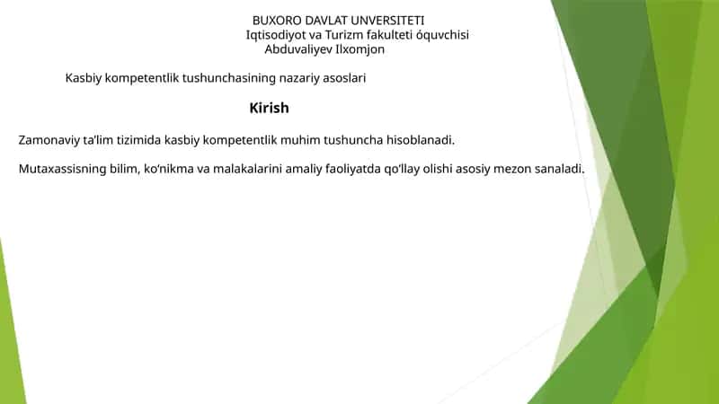 Kasbiy Kompetentlik Tushunchasi 1