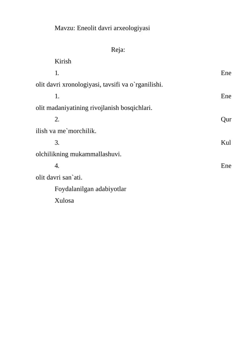 Eneolit davri arxeologiyasi 1