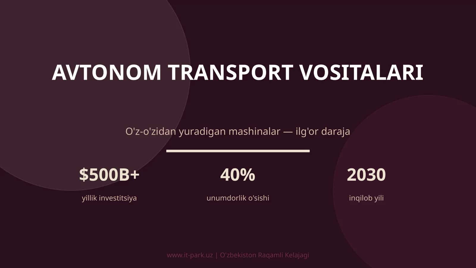 AVTONOM TRANSPORT VOSITALARI 1