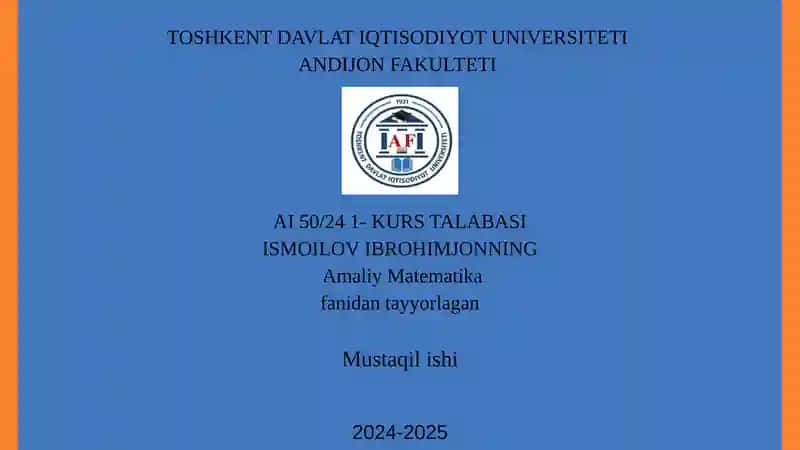 Xususiy hosila va yuqori tartibli differensiallar 1