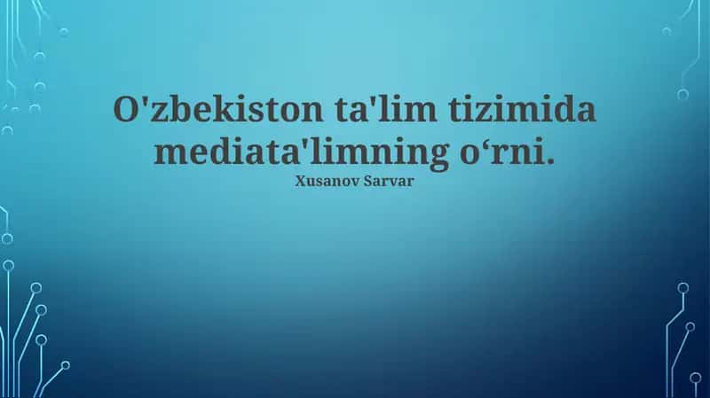 Axborot xavfsizligi va media savodxonligi 1