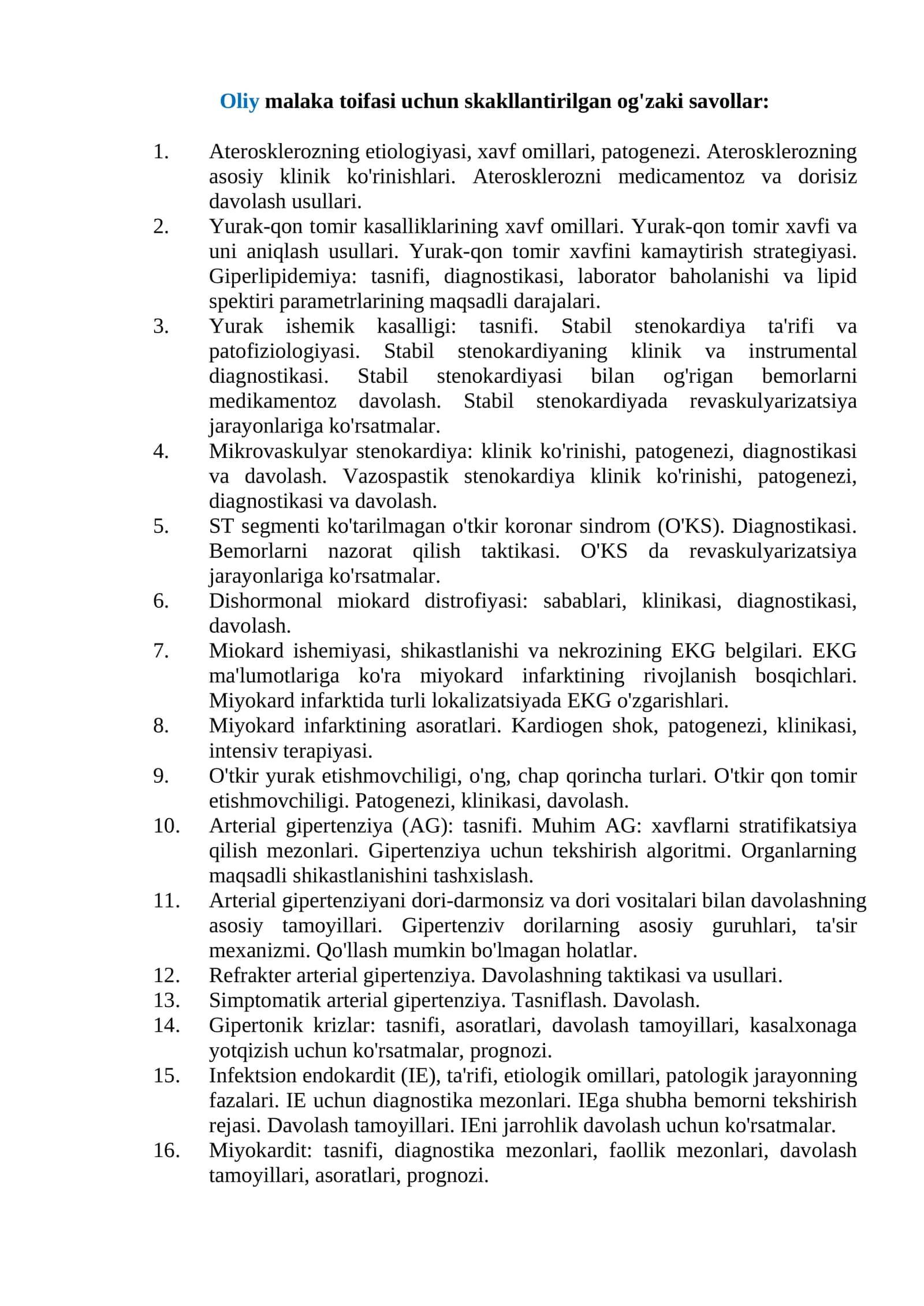 Yurak-qon tomir kasalliklarining xavf omillari 1