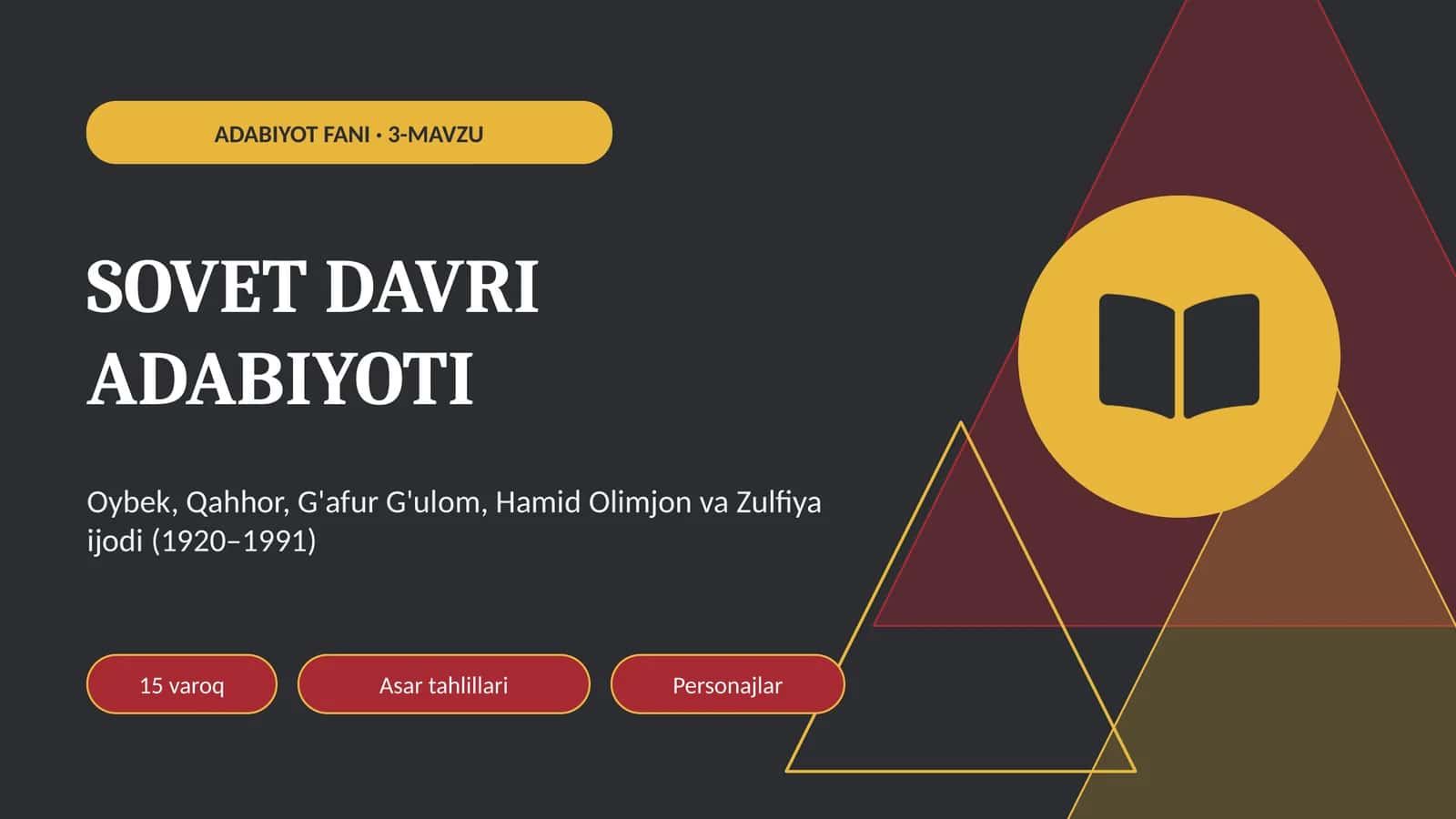 Sovet Davri Adabiyoti 1