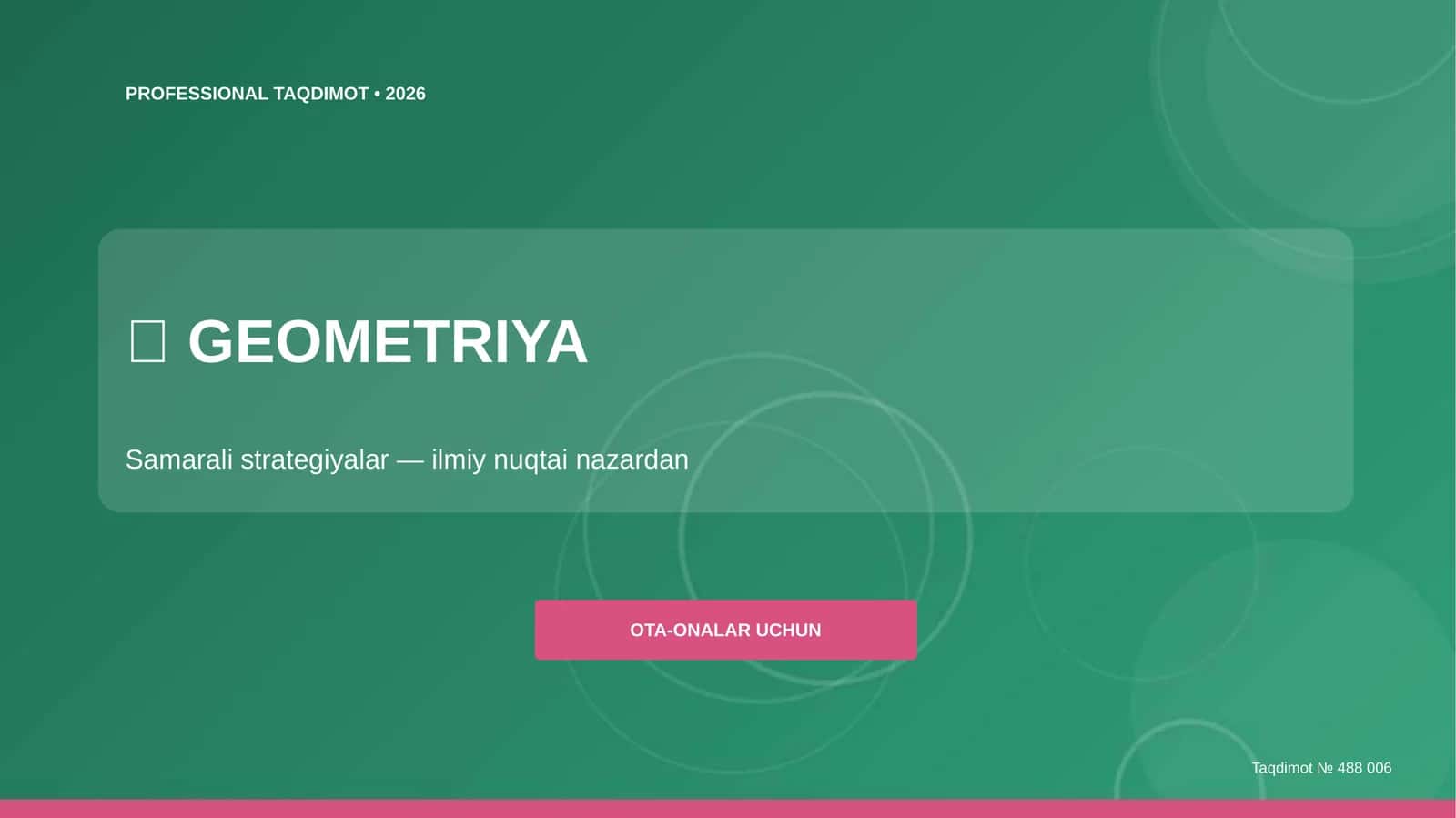Geometriya: samarali strategiyalar (ilmiy nuqtai nazardan) [ota-onalar uchun] 1