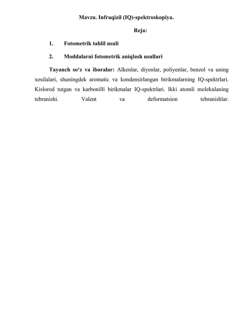 Infraqizil (IQ)-spektroskopiya 1