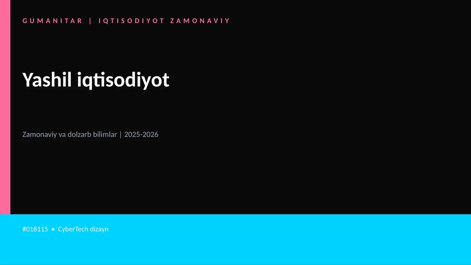 Yashil iqtisodiyot 1