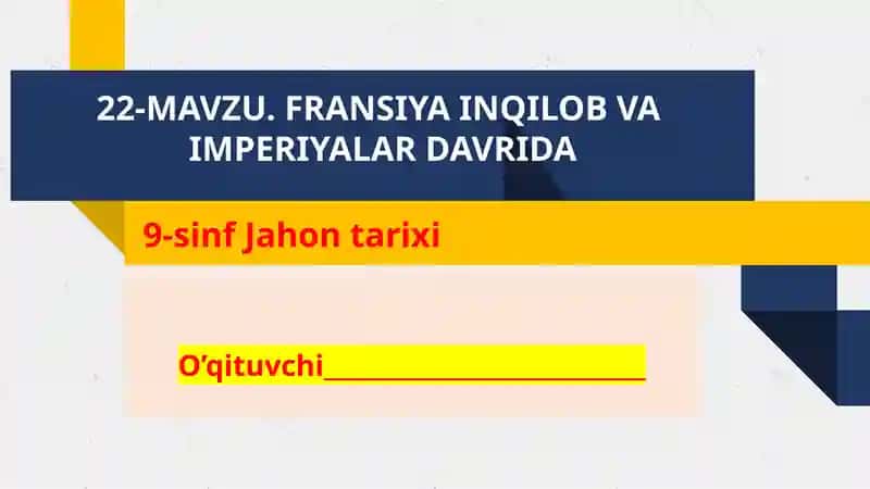 FRANSIYA INQILOB VA IMPERIYALAR DAVRIDA 1
