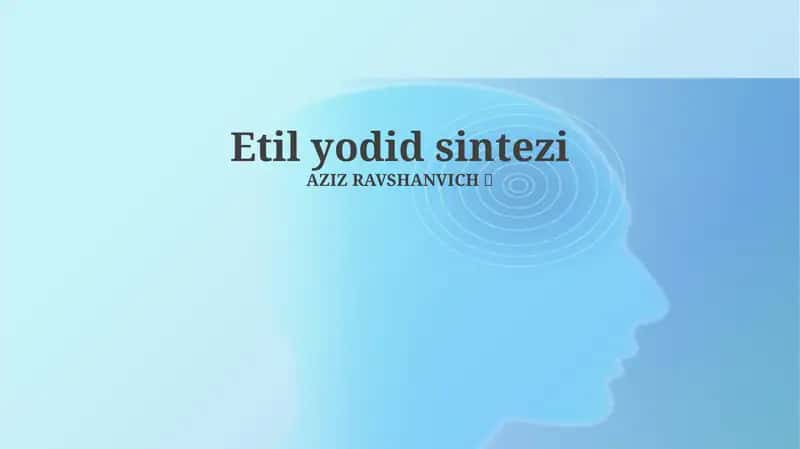 Etil iodid sintezi 1