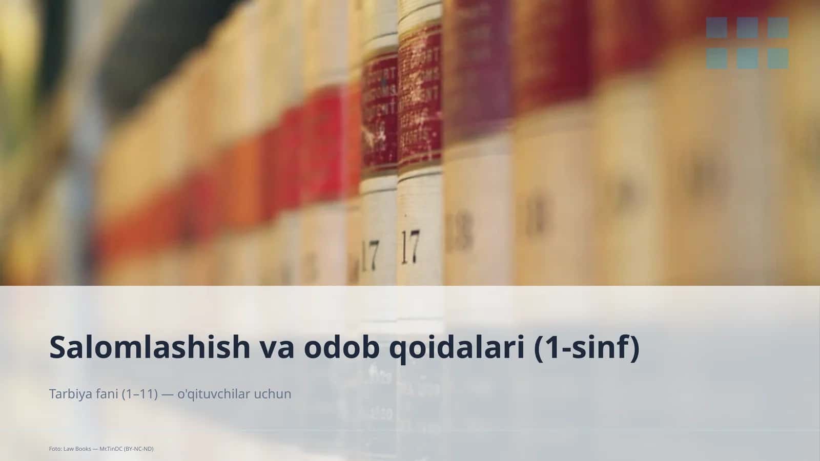 Salomlashish va odob qoidalari (1-sinf) 1