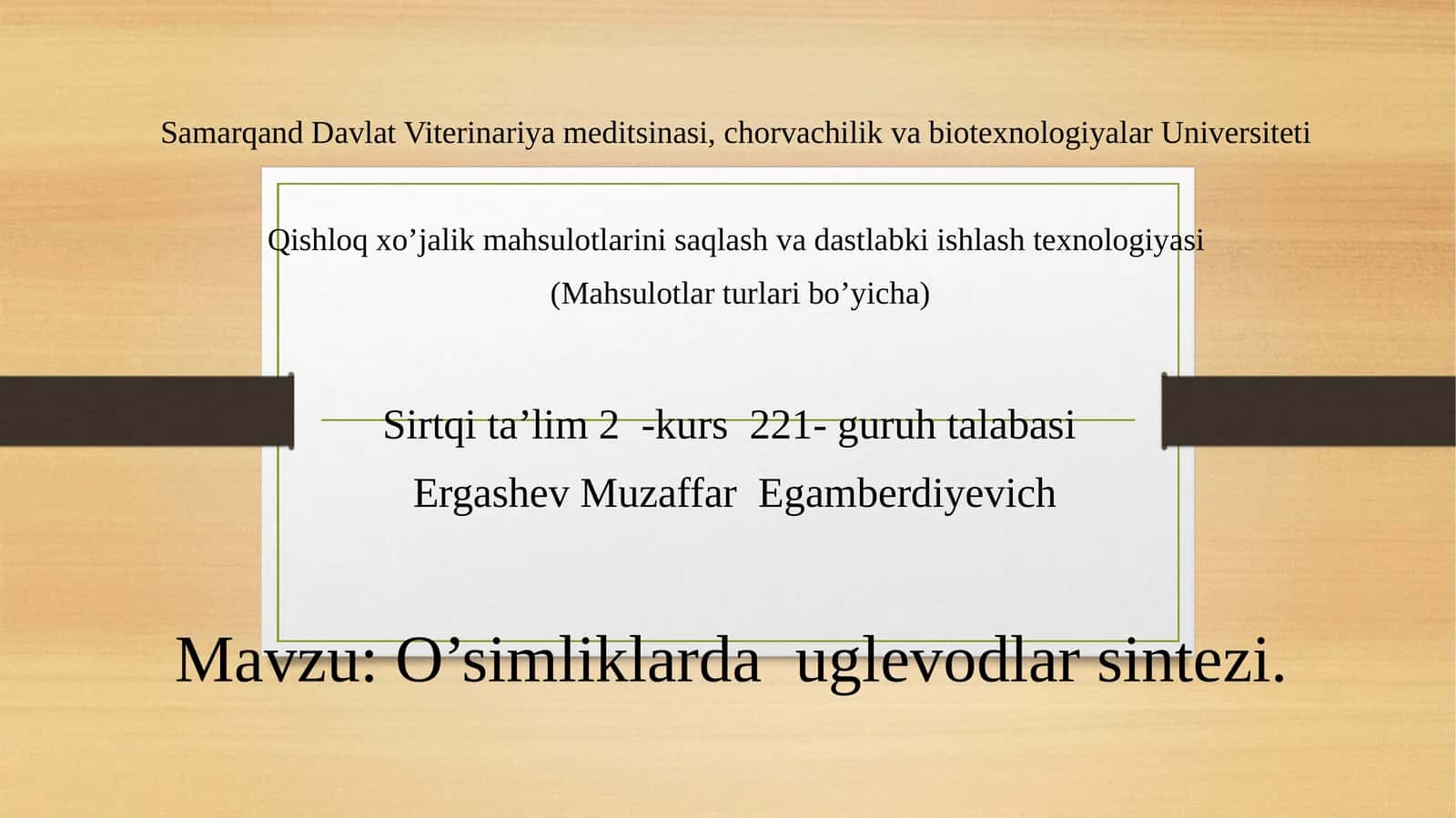 O’simliklardauglevodlarsintezi 1