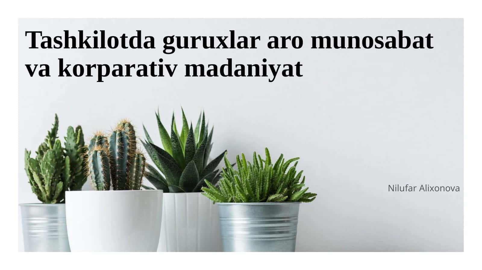 Tashkilotda guruxlar aro munosabat va korparativ madaniyat 1