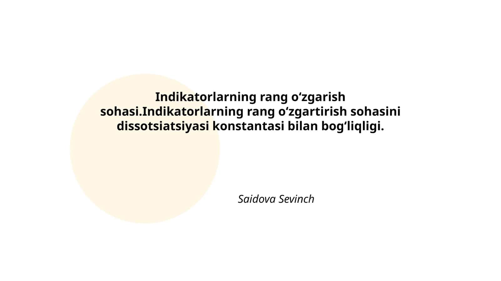Indikatorlarning rang oʻzgarish sohasi 1