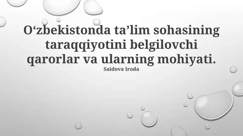 Qarorlarning Mohiyati va Mazmuni 1