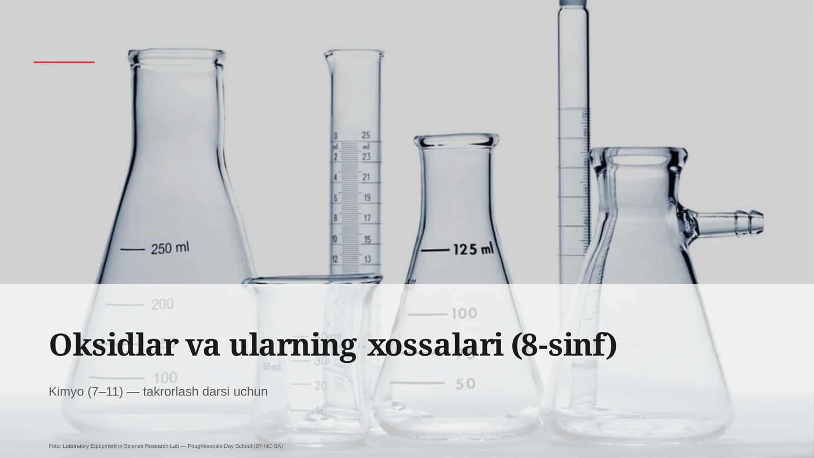 Oksidlar va ularning xossalari (8-sinf) 1