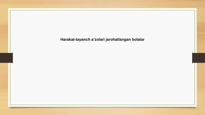 Tayanch-harakat tizimi jarohatlari 1