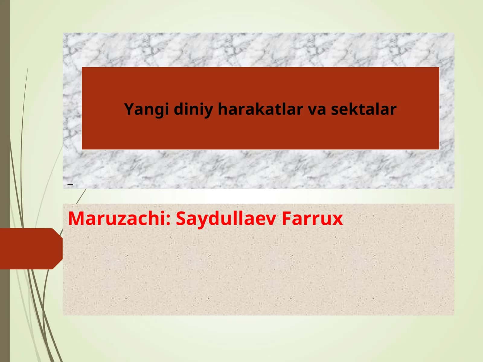 Yangi diniy harakatlar va sektalar 1