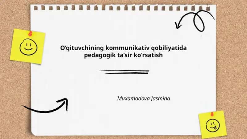O‘qituvchining kommunikativ qobiliyatida pedagogik ta’sir ko‘rsatish 1