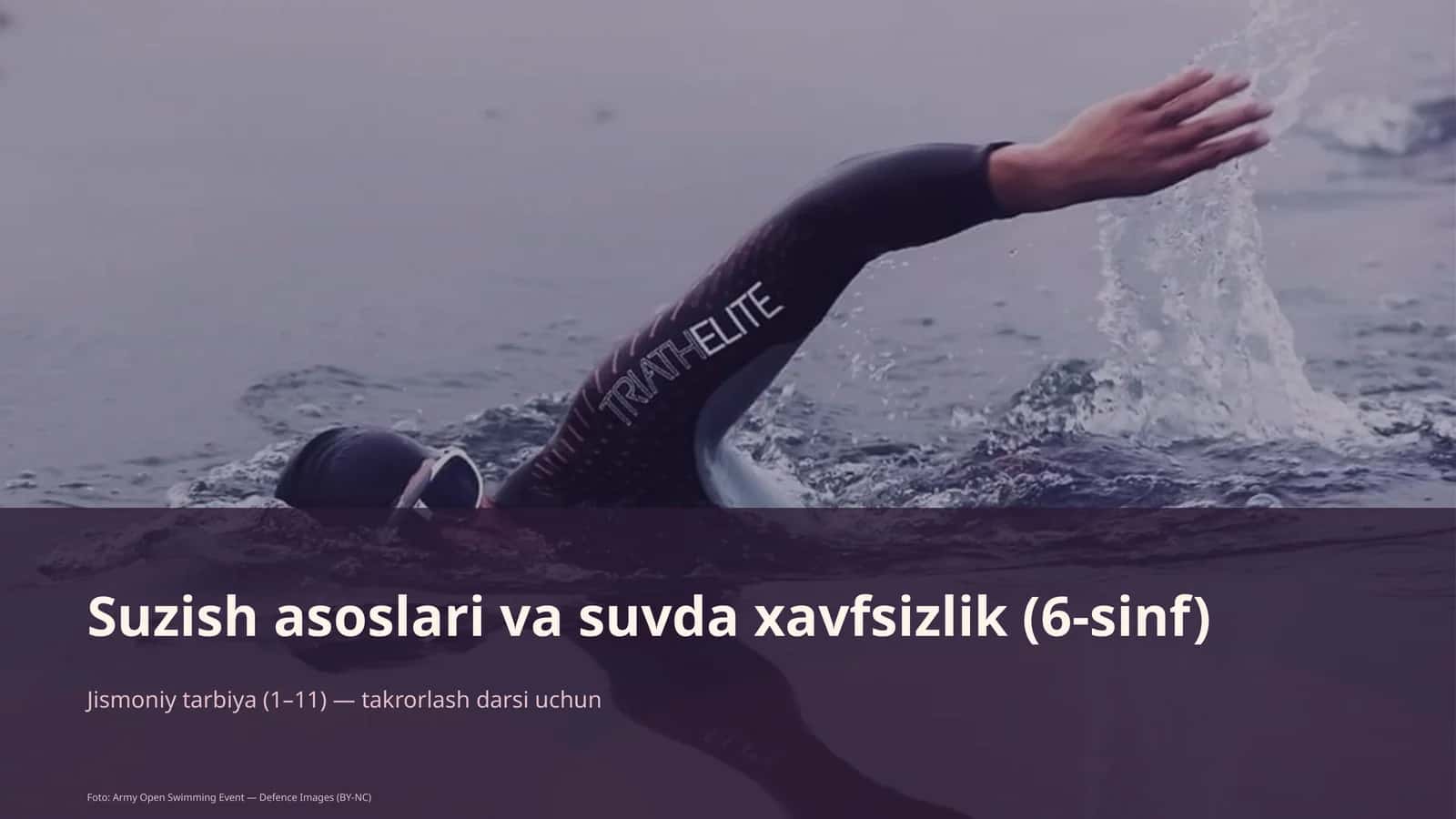 Suzish asoslari va suvda xavfsizlik (6-sinf) 1