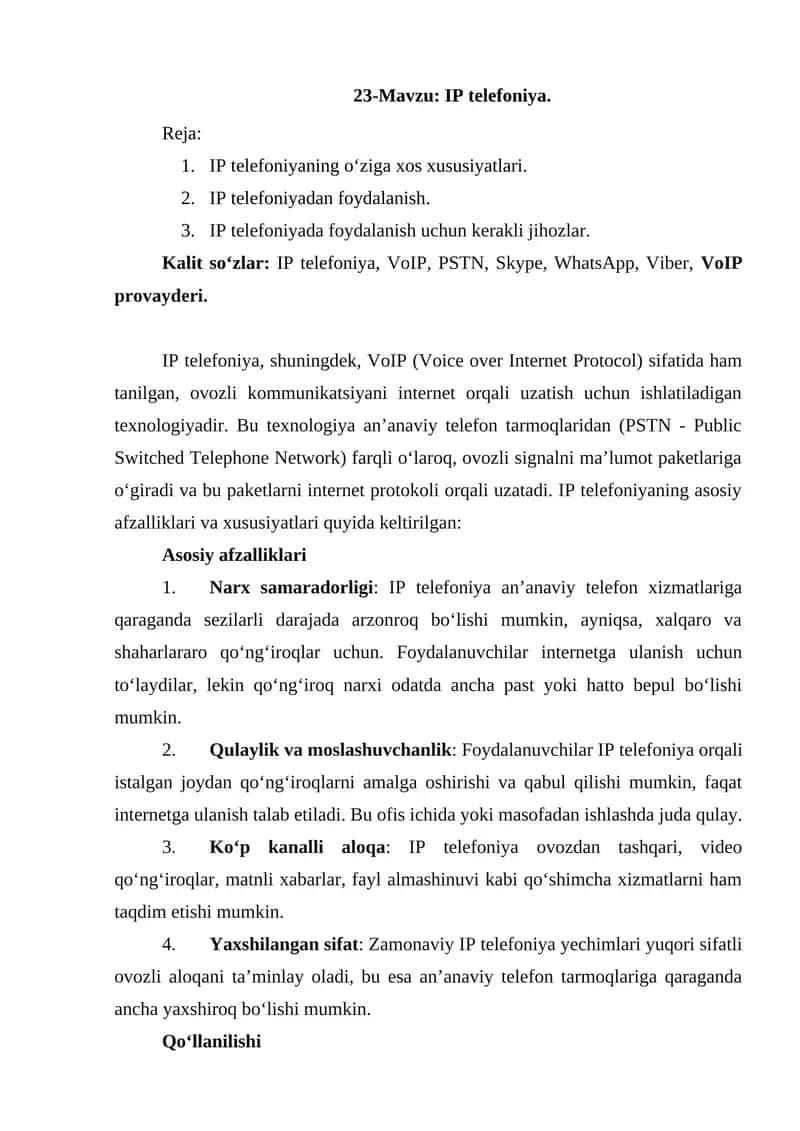 IP telefoniya 1