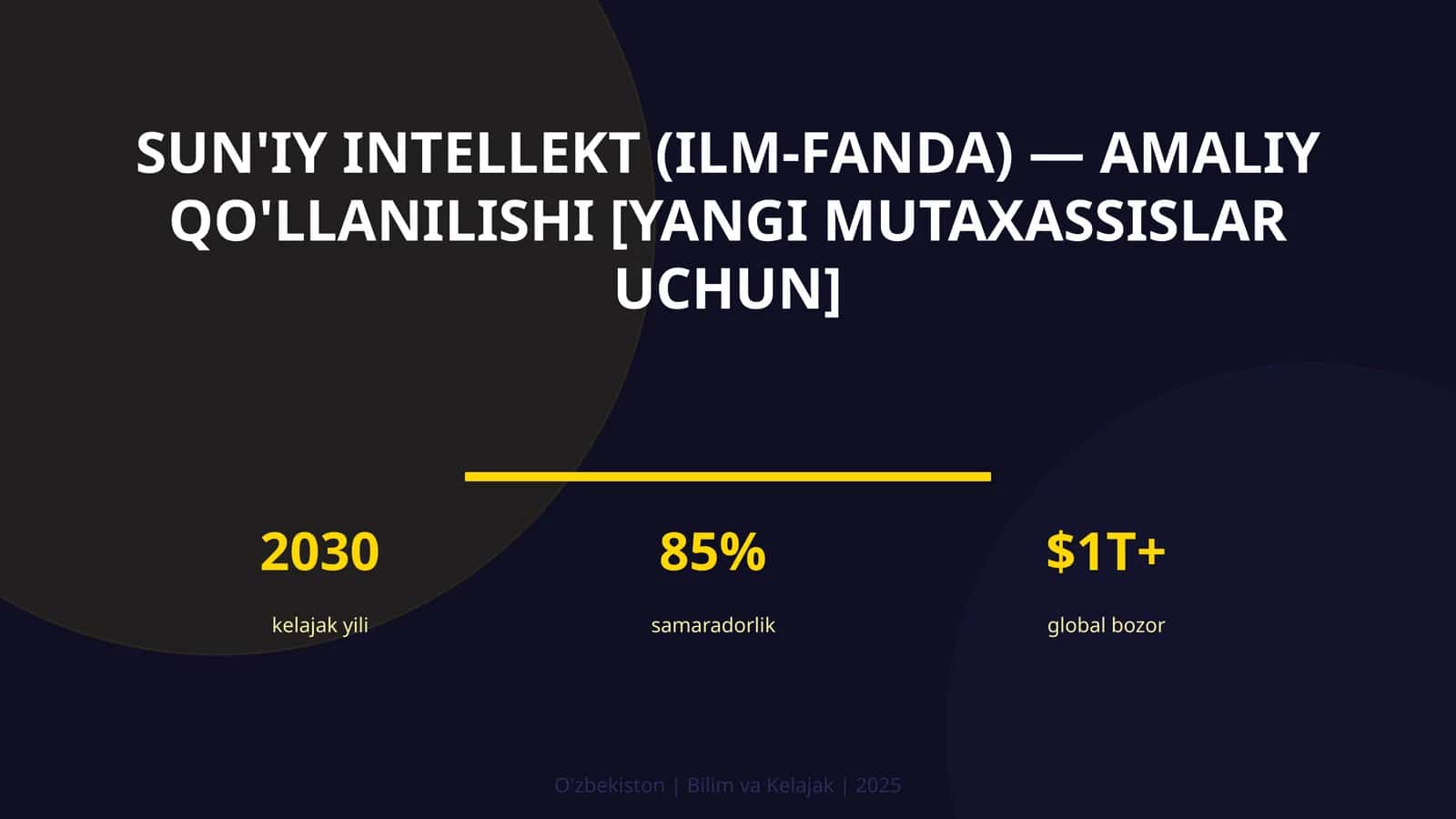 Sun'iy intellekt (ilm-fanda) — amaliy qo'llanilishi [yangi mutaxassislar uchun] 1